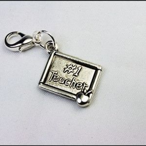 Clip On teacher charms planner bracelet zipper pull bag charms dreadlock beads